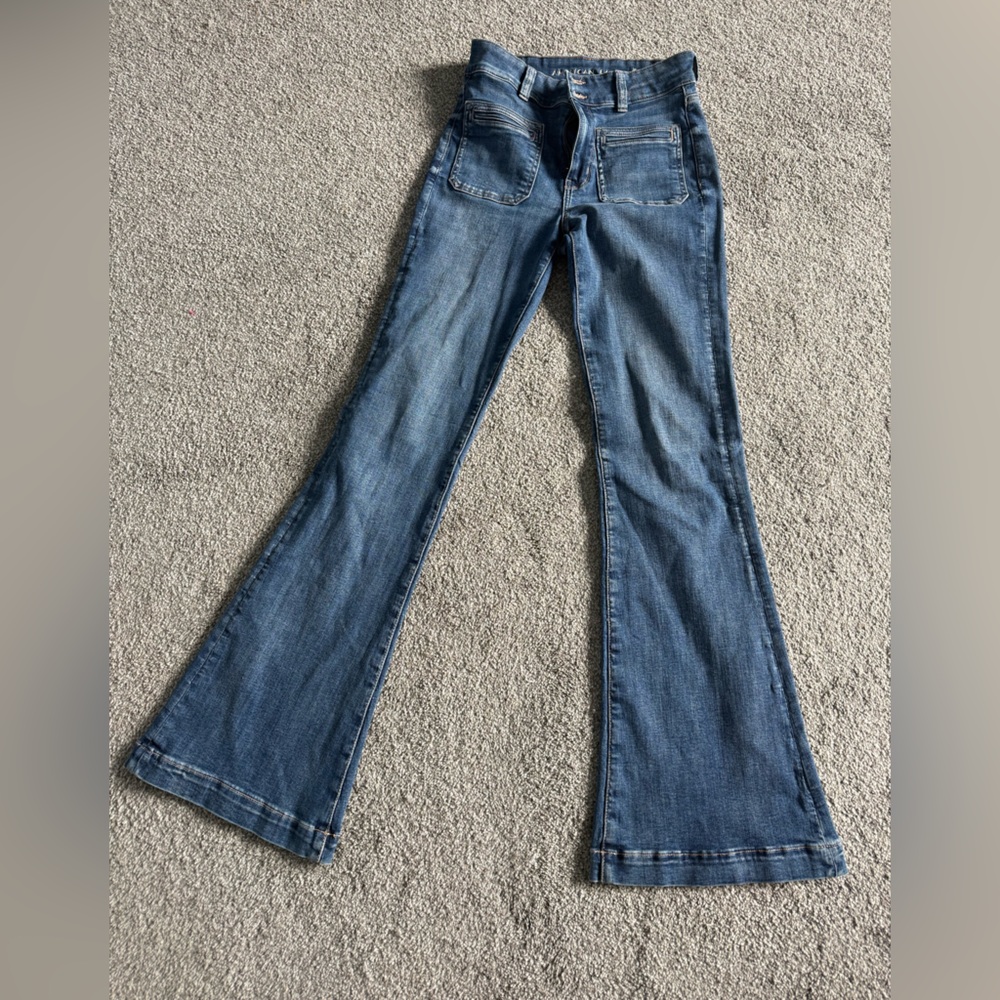 American Eagle Outfitters Flare Blue Jeans